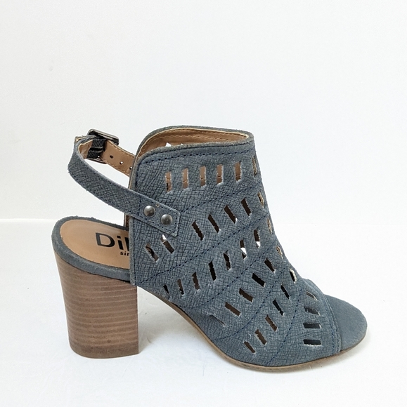 Diba slate blue leather sandal booties - Picture 4 of 16